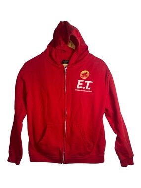 Universal Studios E.T. The Extra-Terrestrial Hoodie Youth Large Red Zip Jacket